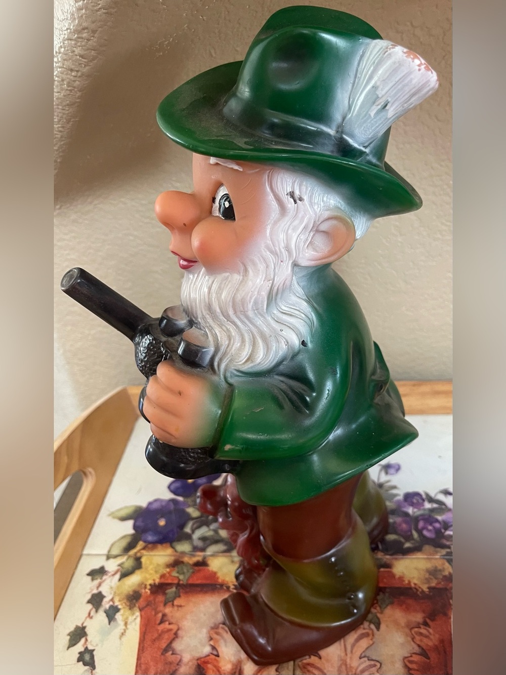 GOTZ Gnome Figurine with Binoculars - Decorative Garden Accent 13 inches tall. - Picture 2 of 5